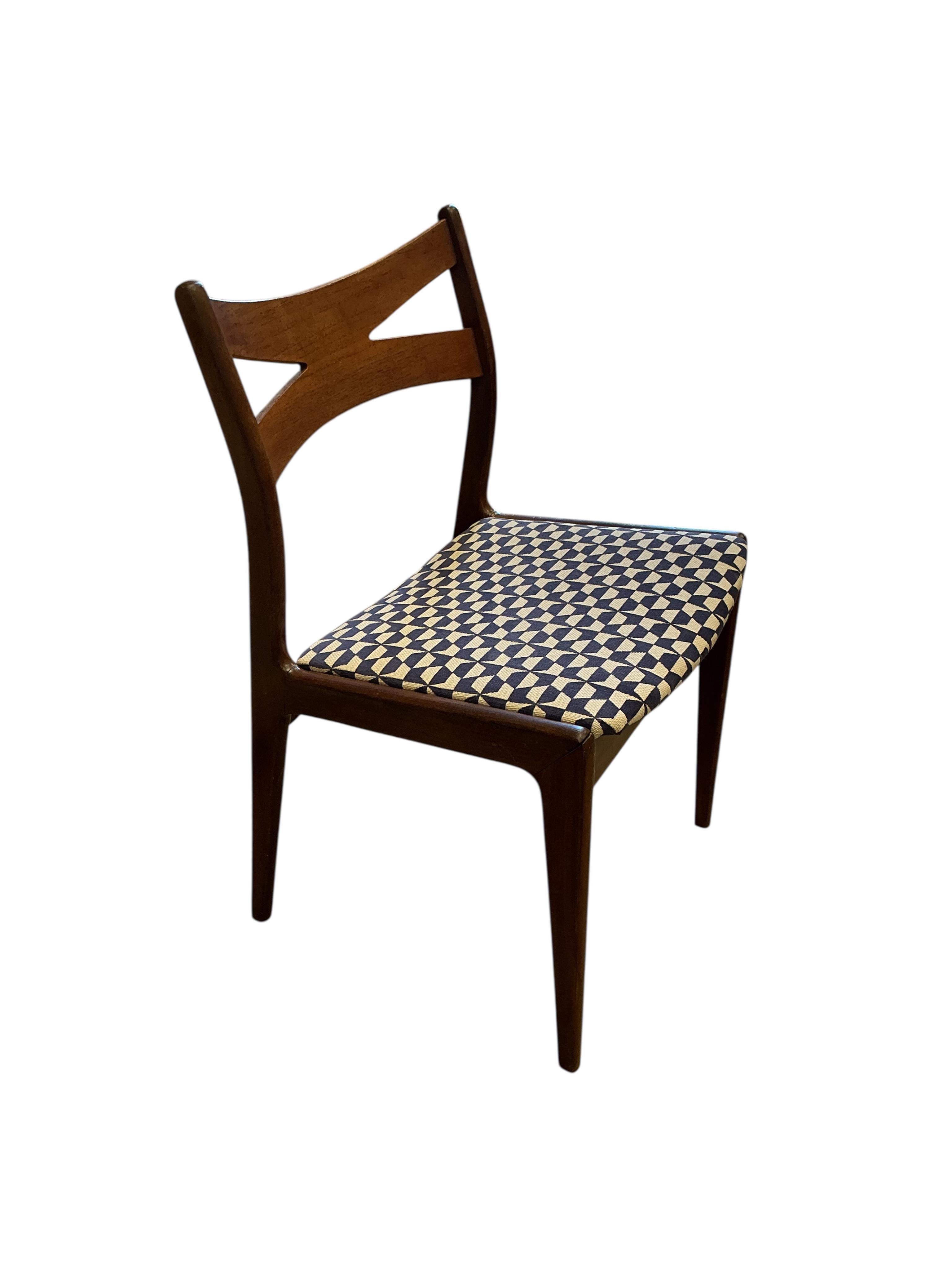 A mid century Danish design teak desk chair